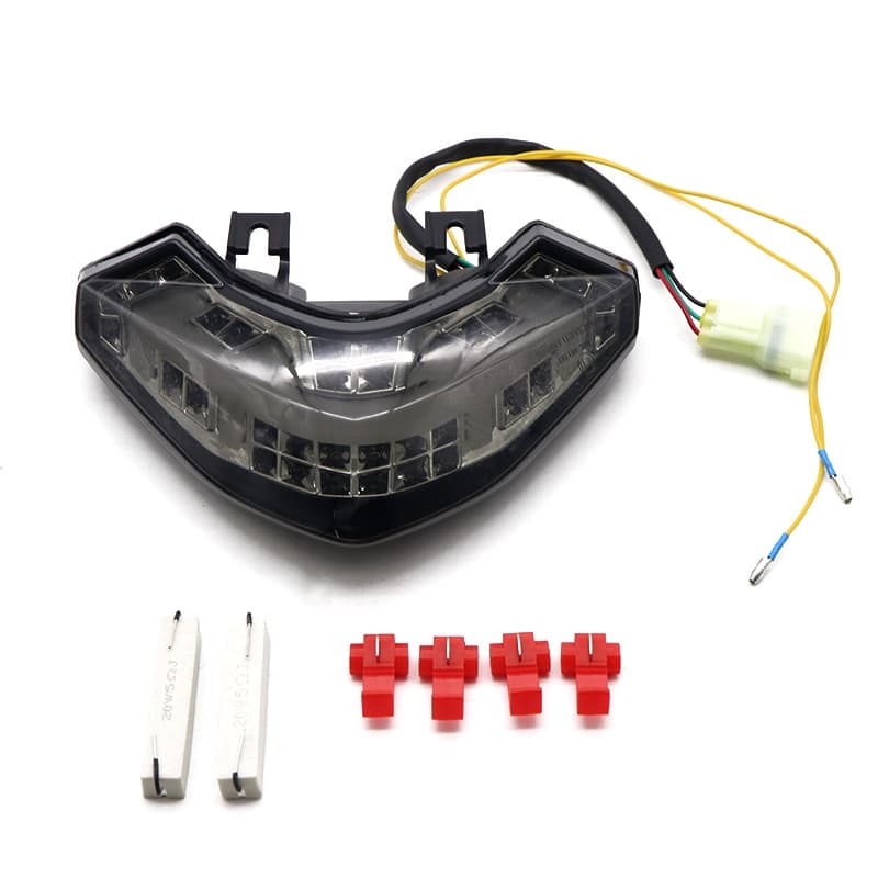 Xiaohuan adequado para DUCATI Multistrada 1200 peças modificadas de Velcro grande luz de freio sinal de volta luz trasei