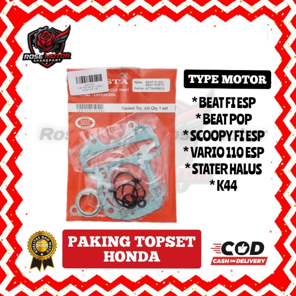 Conjunto Superior De Junta TOPSET BEAT Scopy VARIO 110 FI ESP POP STREET SMOOTH STARTER K44 Qualidade ORIGINAL