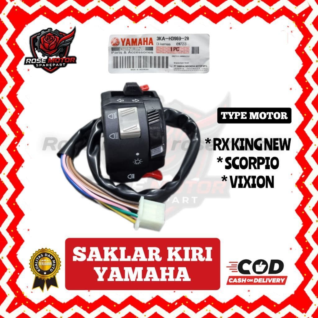 Suporte De Interruptor Esquerdo Sinal De Giro RX KING Novo VIXION SCORPIO Z 3KA H3969 Qualidade ORIGINAL