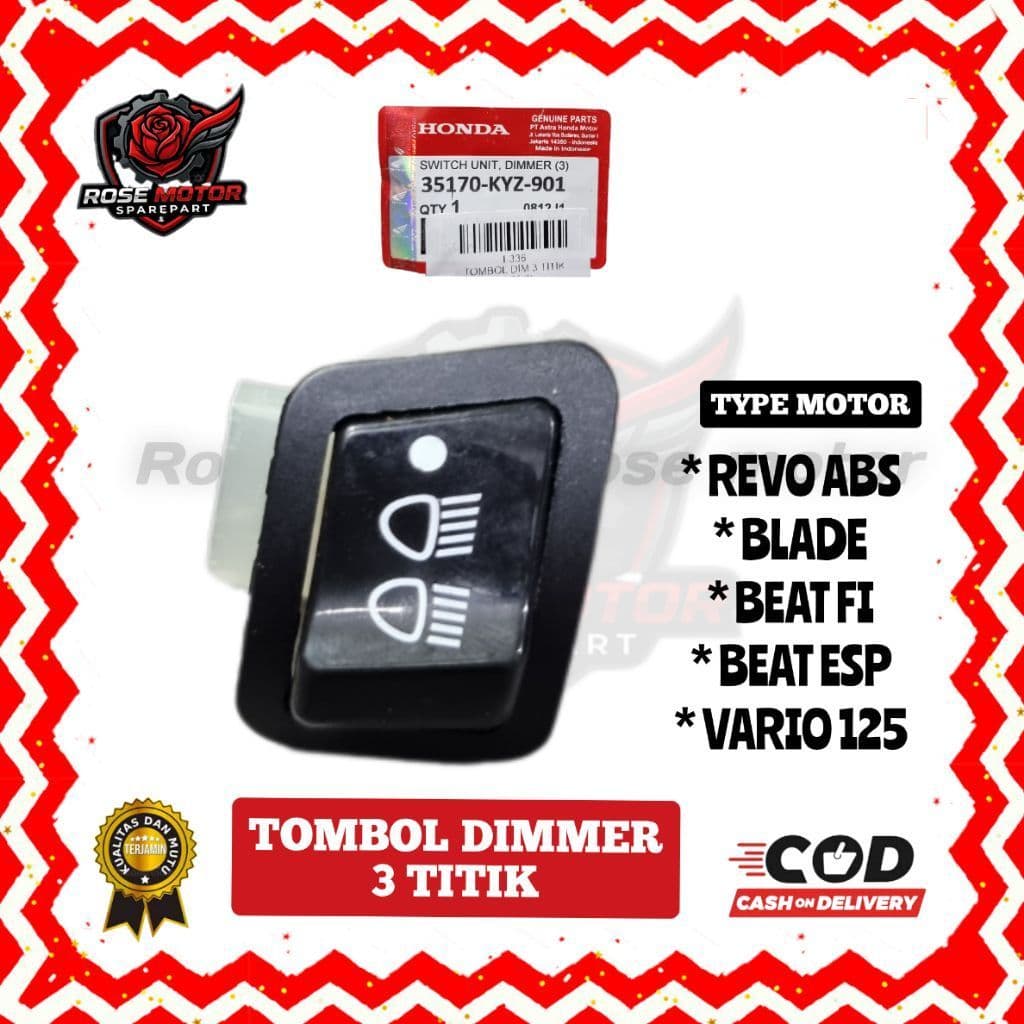 TOMBOL DIM DIMMER SWITCH Botão BEAT FI ESP STREET REVO Lâmina Absoluta Novo VARIO TECHNO 125 Antigo Qualidade ORIGINAL