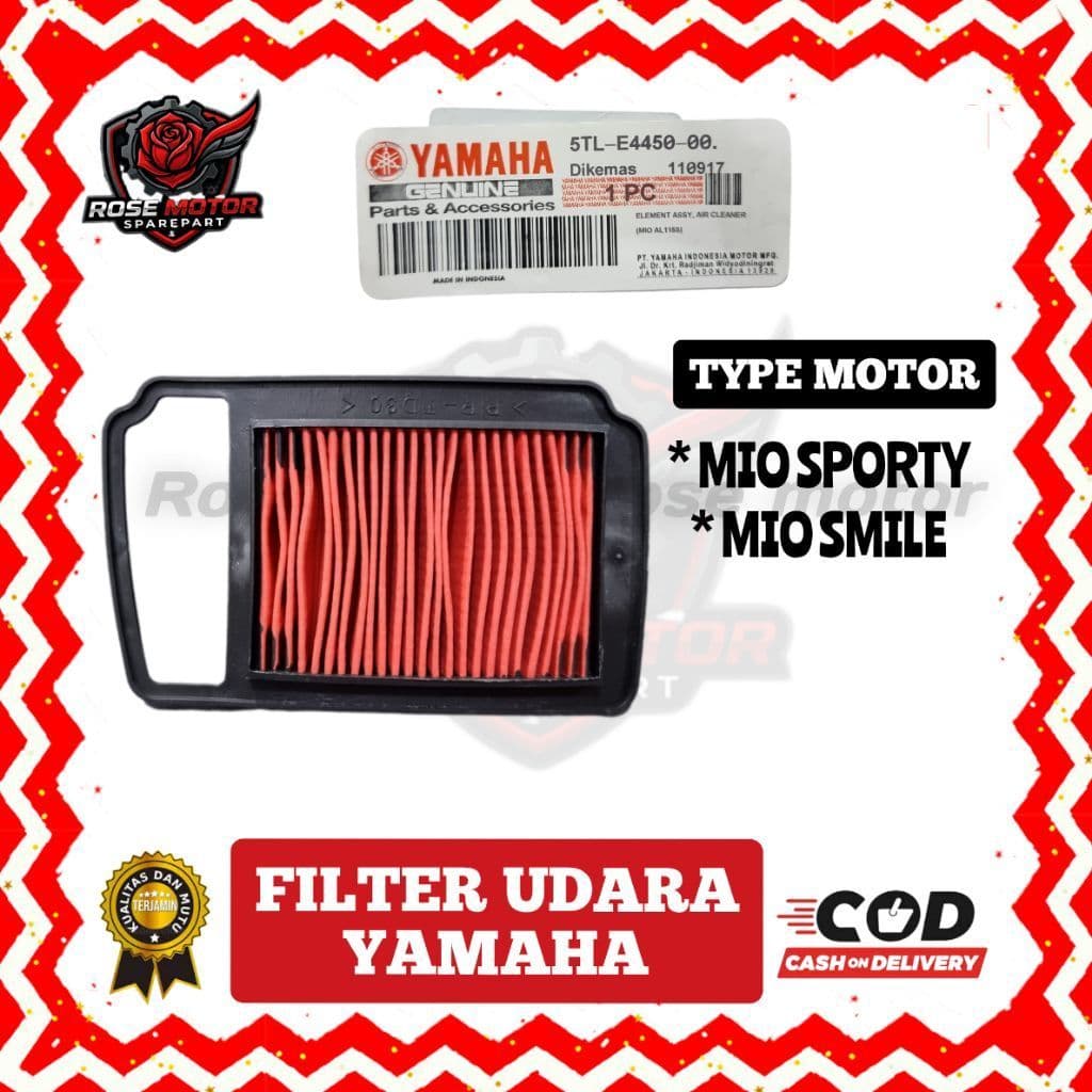 YAMAHA MIO SPORTY Novo SMILE Antigo Filtro De Ar De Carbono 5TL-E4450 Qualidade ORIGINAL