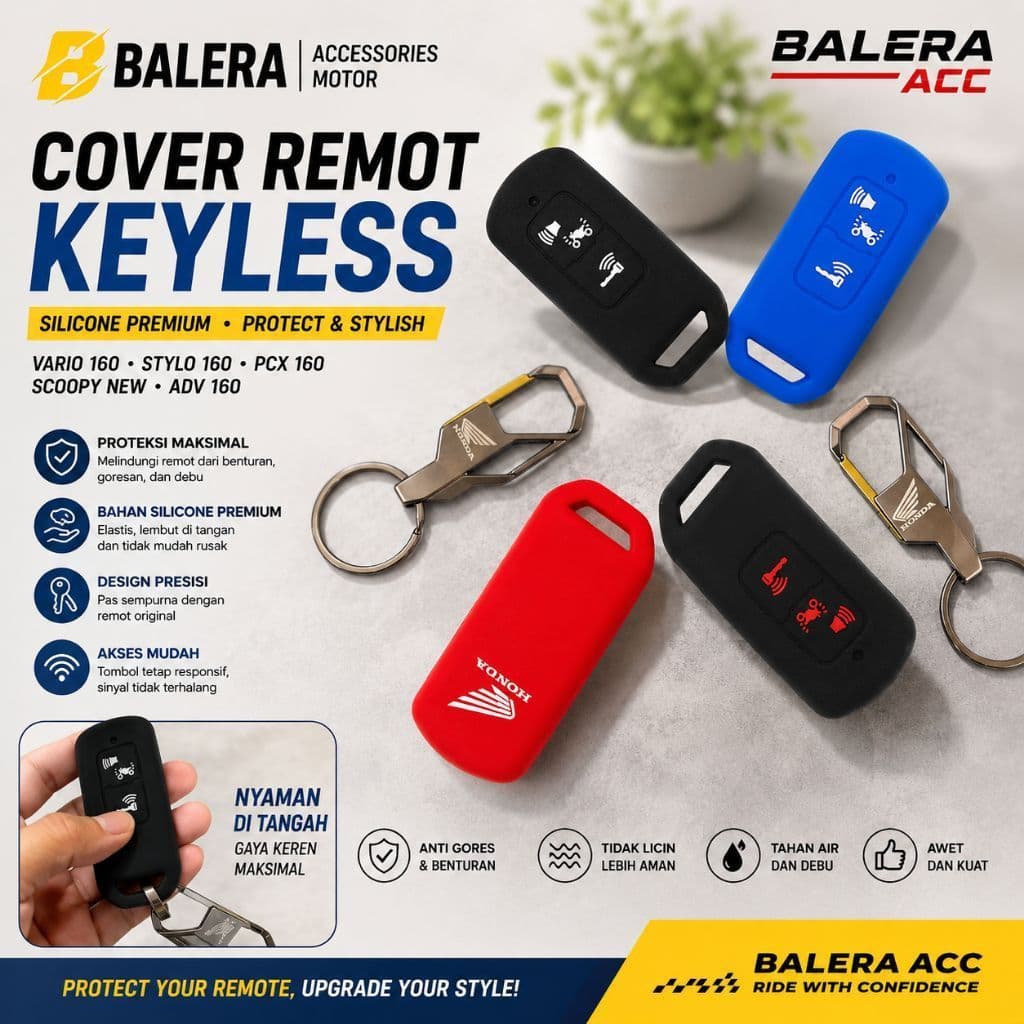 Pacote De Chaveiro GANTUNGAN Honda Logo E Controle Remoto De silicone ADV 160 VARIO 160 PCX 160 STYLO 160