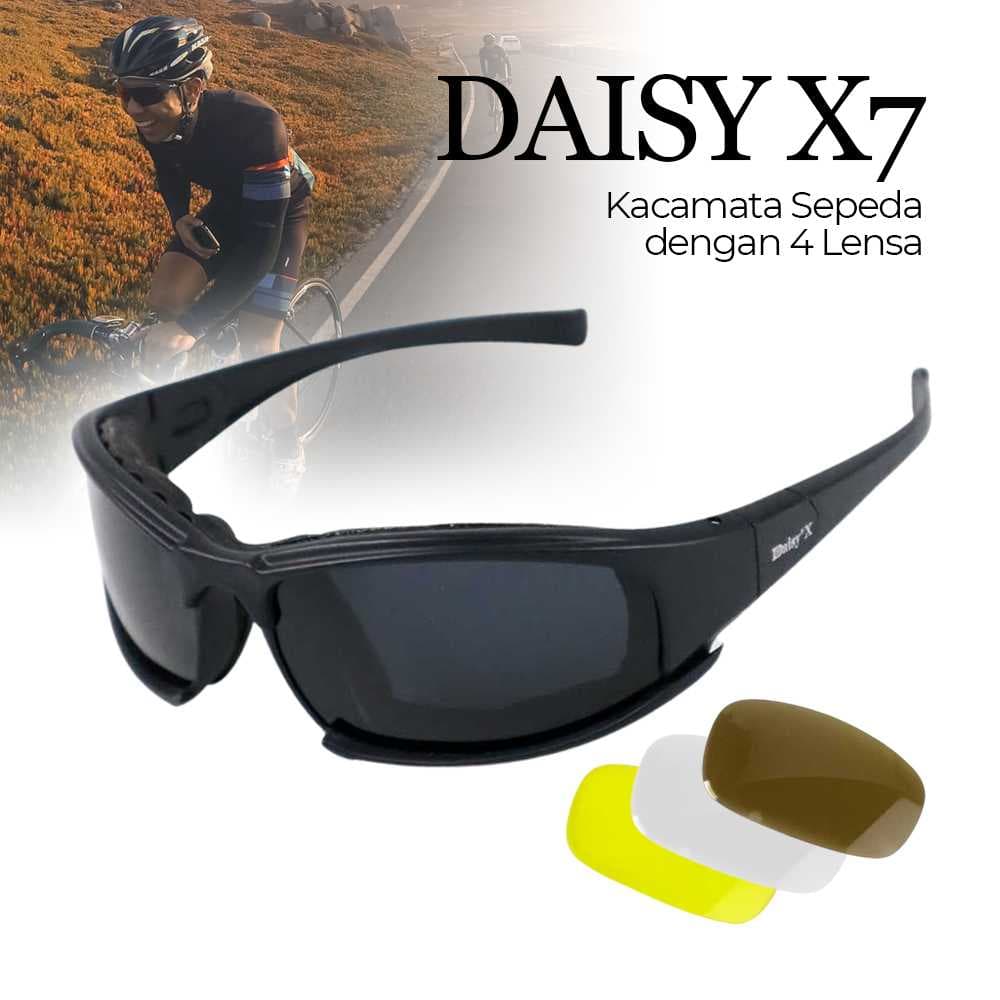 Óculos Esportivos Para Motocicleta Ao Ar Livre Com 4 Lentes