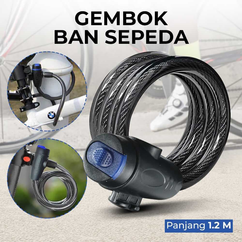 Cadeado Antirroubo Para Pneu De Motocicleta De 1.2 M