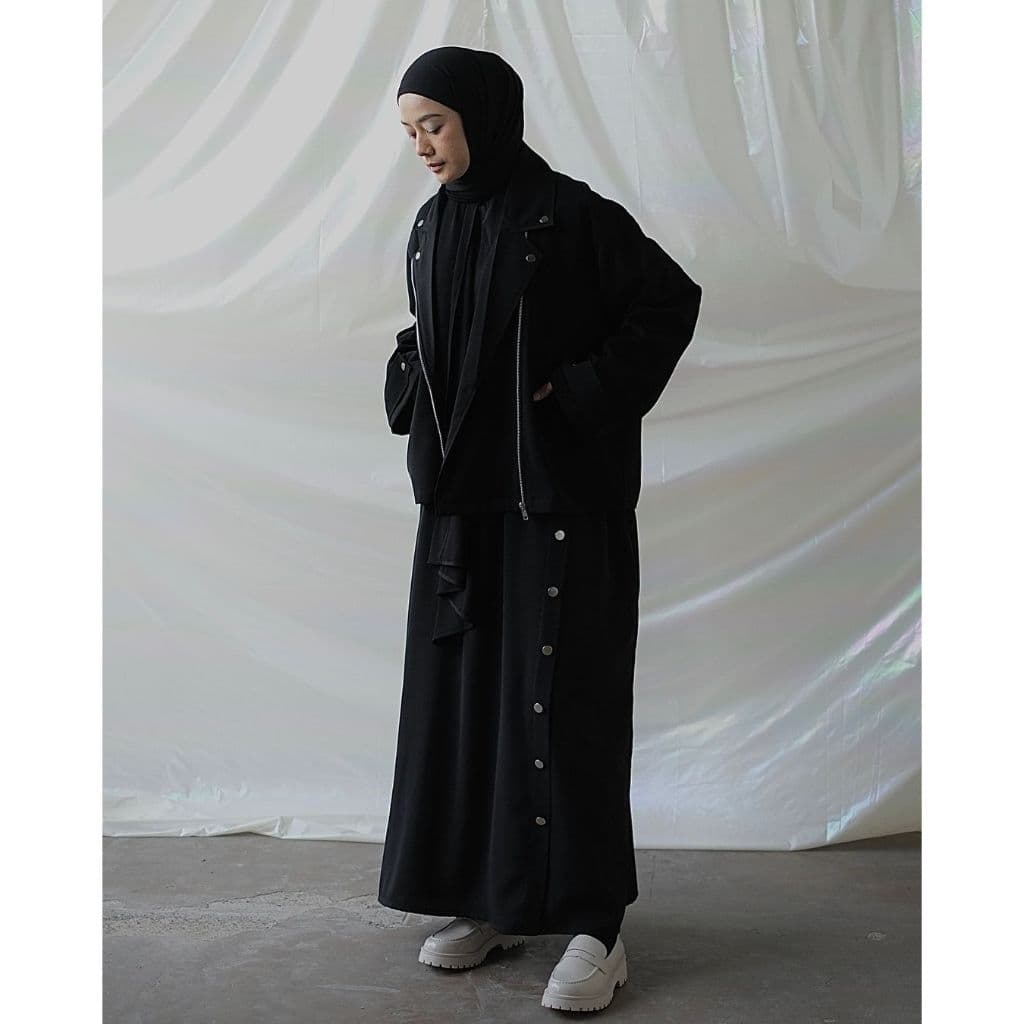 Rashawl Pré-Encomenda Jaqueta De Motociclista Grande Nerine Preta