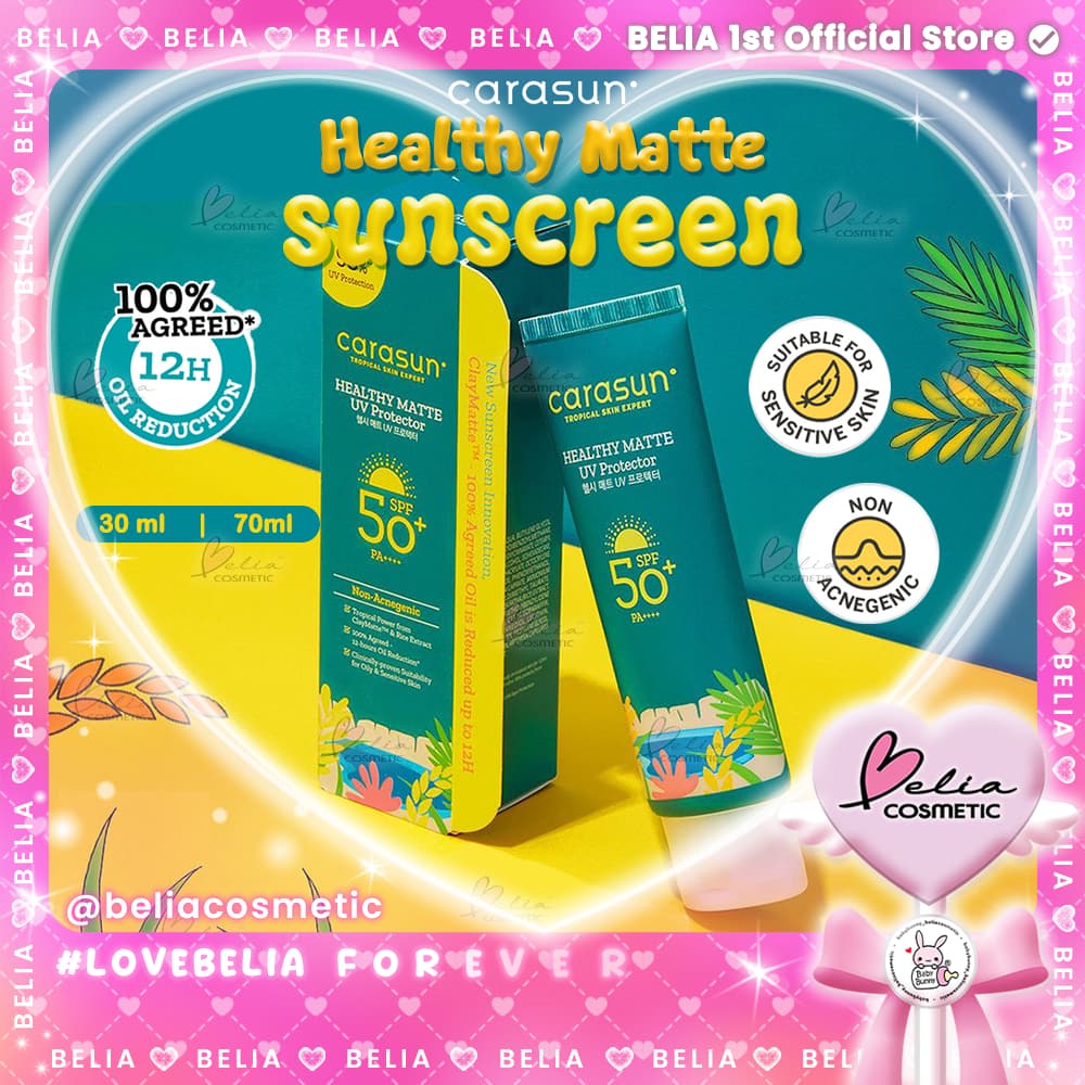 [Jovem] CARASUN Protetor Solar UV Fosco Saudável 70ml | 30ml Fps 50 + PA + Pele Normal-Oleosa Não Acnegênico