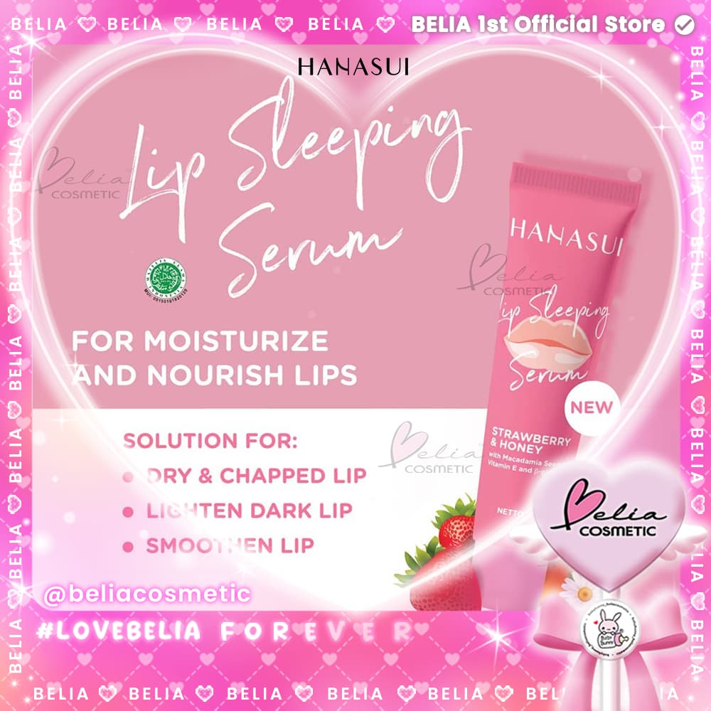 [Jovem] HANASUI Soro Labial Para Dormir | Máscara Halal Morango