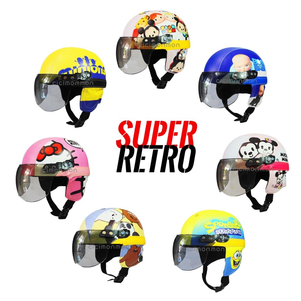 Capacetes Infantis De Personagem Super Retrô Por Atacado EXP