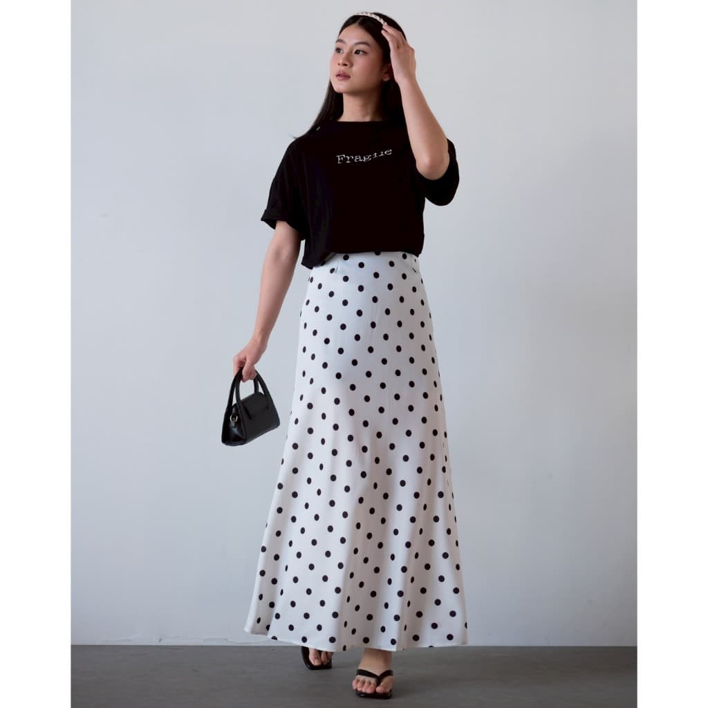 Saia Myrubylicious LOUVA POLKA Código 687N | Longa De Polca De Seda Calças Femininas