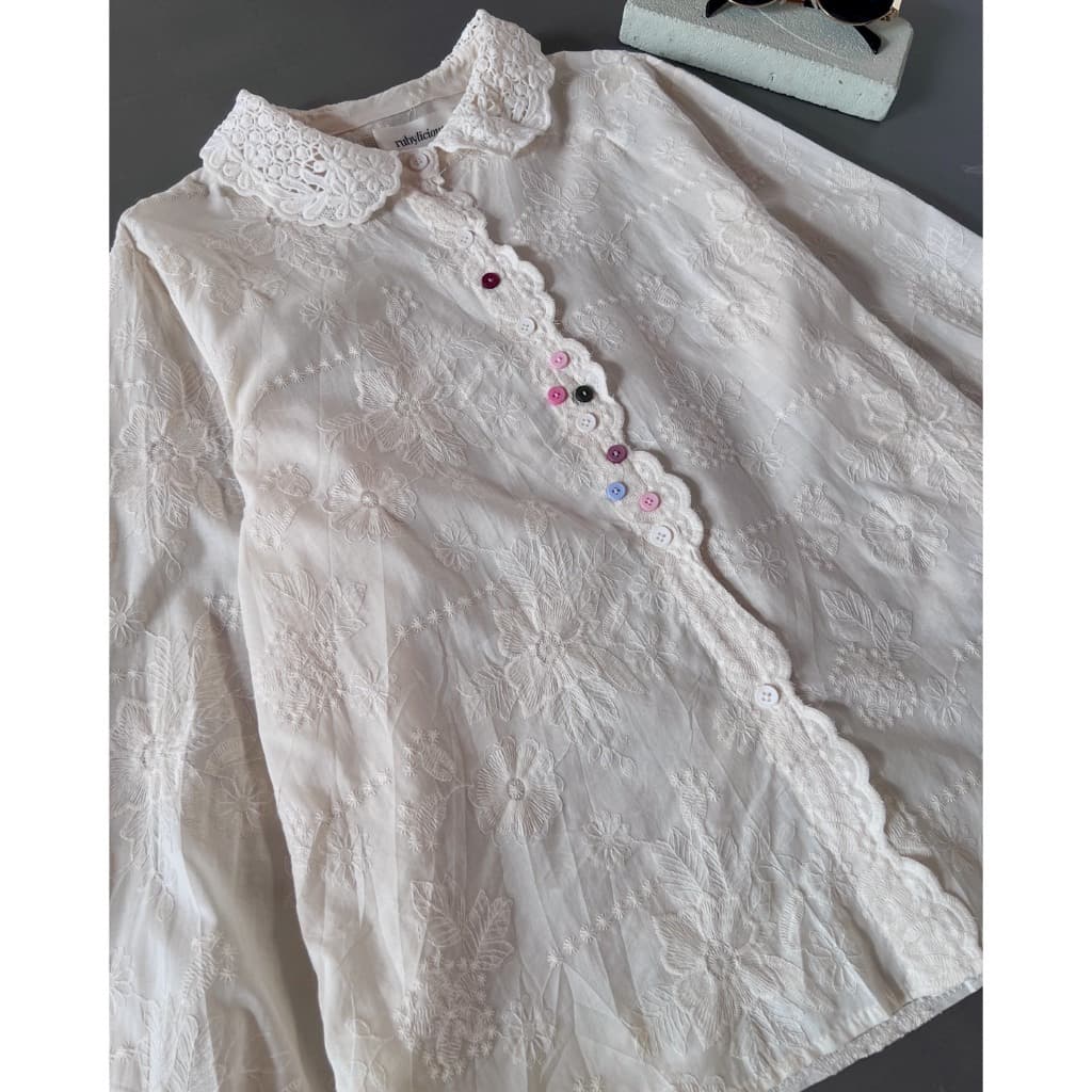 Camisa KATUN Myrubylicious XANDRA Código 556N | De Algodão Bordada De Manga Comprida TOP CASUAL Feminino