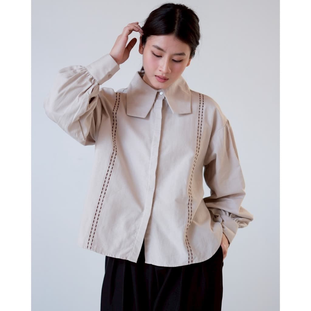 Camisa Myrubylicious LENIA Código 1497 | De Linho De Manga Comprida HANAMI tops Femininos