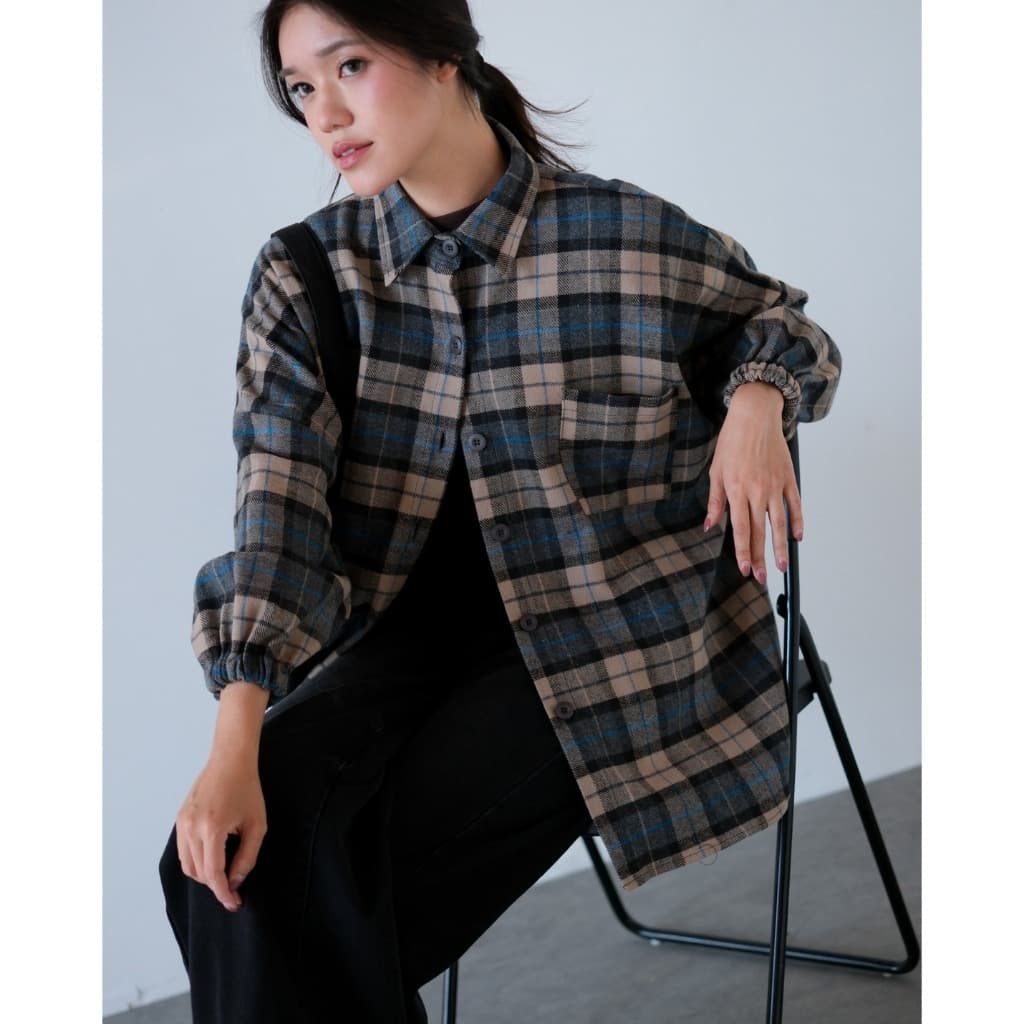 Camisa De Flanela JEVKA Myrubylicious | TOP De Manga Comprida Camisas Femininas