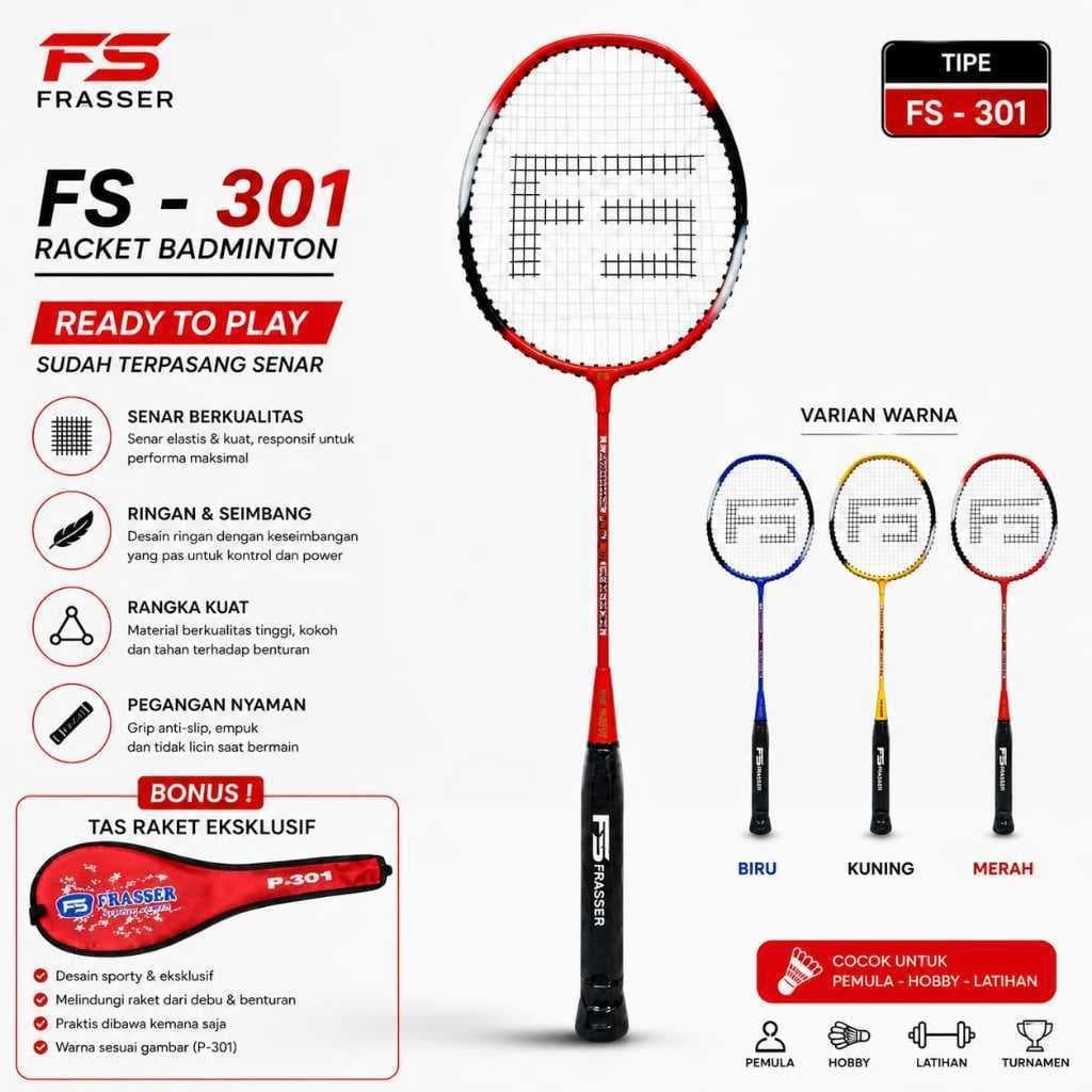 Raquete De Badminton De Qualidade Original BN 12 RBT 301 PK
