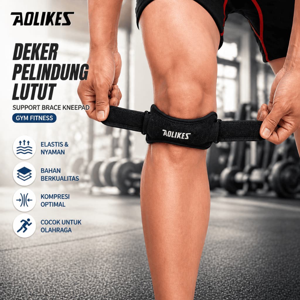 AOLIKES Protetor De Joelho Suporte Cinta Joelheira Ginásio Fitness 1 PCS