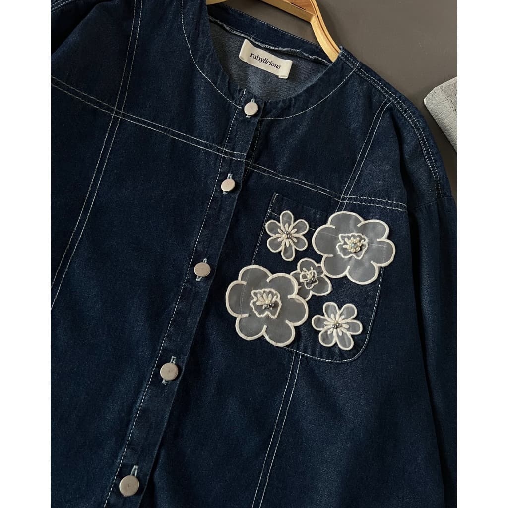 Camisa Myrubylicious PORY DENIM Código 70055 | TOP De Manga Comprida Feminino CASUAL
