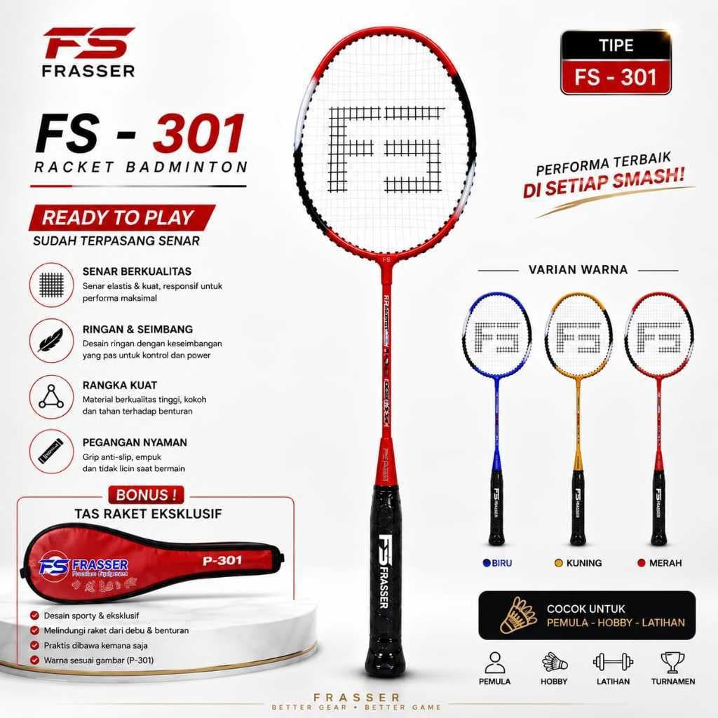 Raquete De Badminton De Qualidade Original BN 01 RBT 301 PK