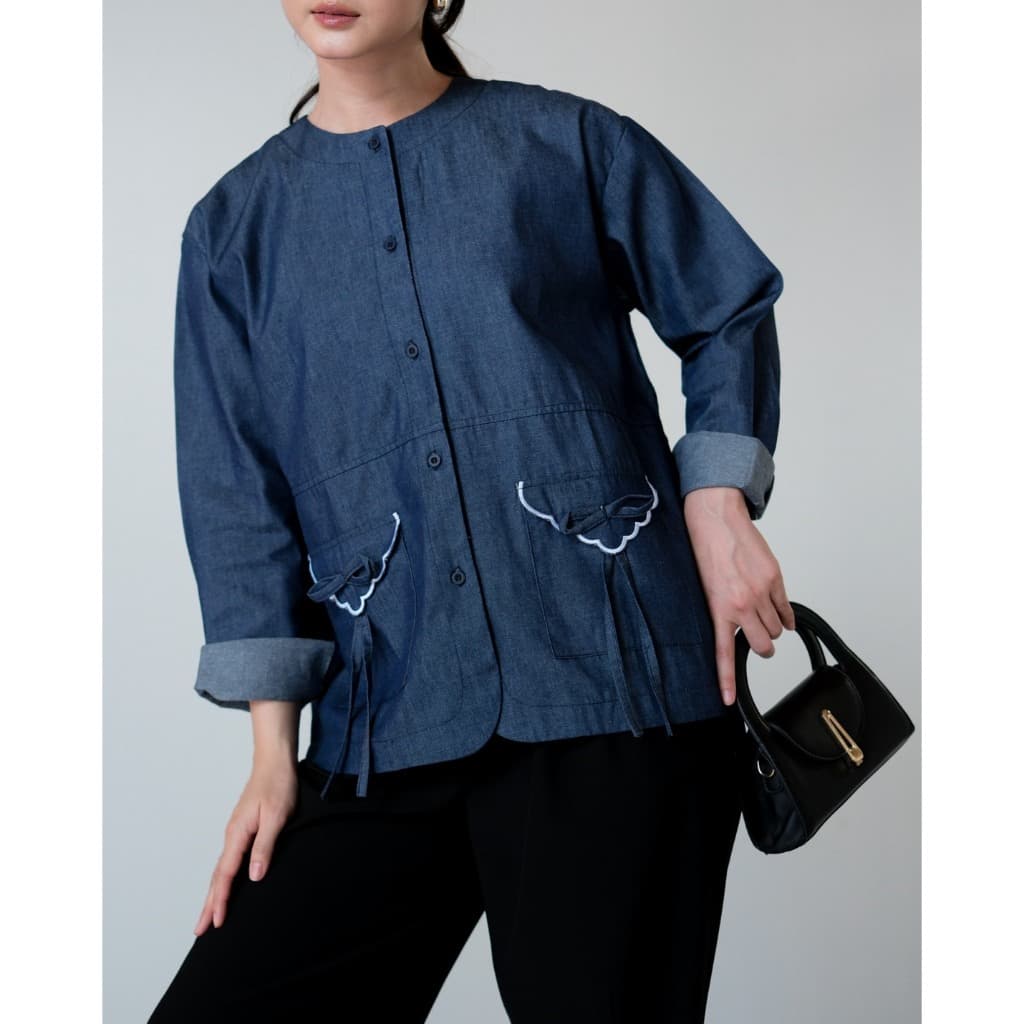 Camisa Myrubylicious PRELIA DENIM | De Manga Comprida TOP CASUAL Feminino