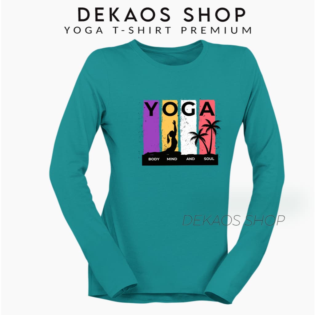 Camiseta De Manga Comprida KATUN Premium Yoga 100 % Algodão Penteado Dekaos Shop 4630 Body Soul