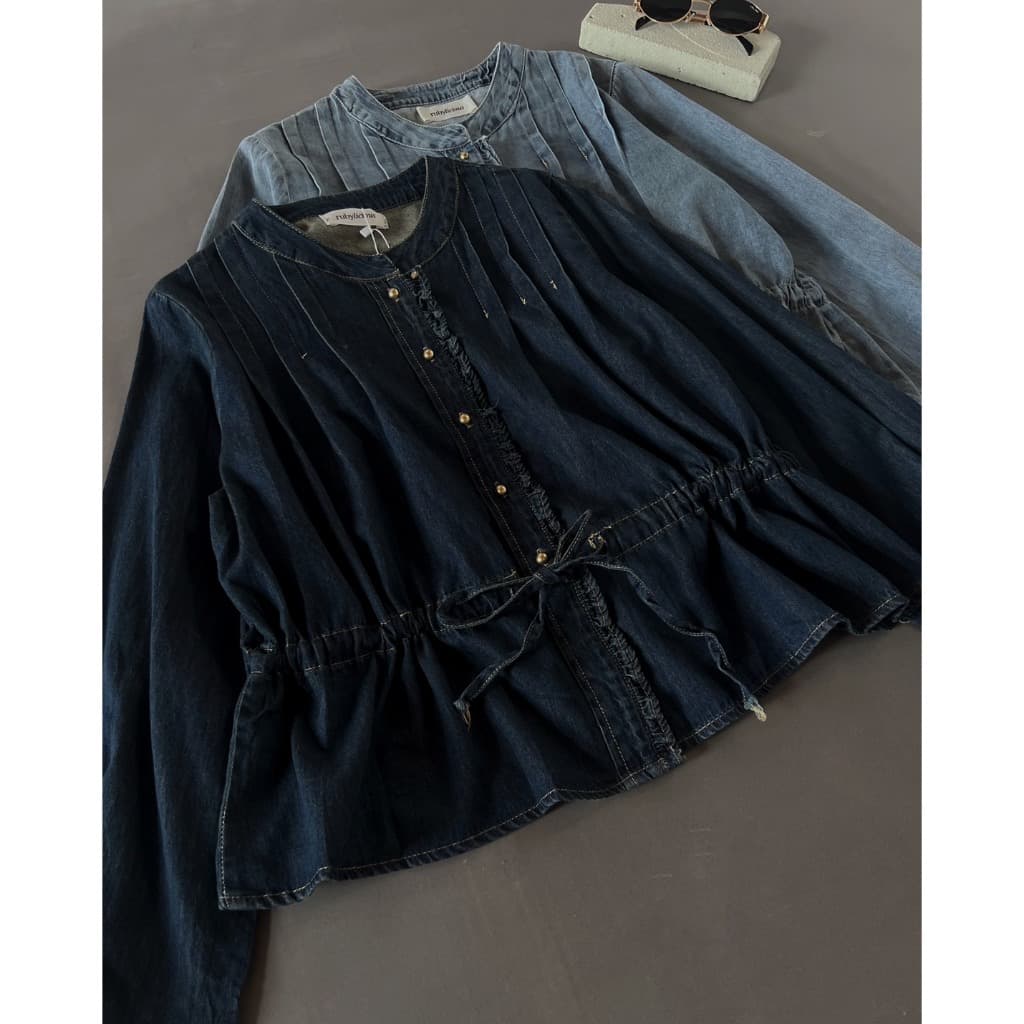 Camisa Myrubylicious Sevin DENIM Código 39N | De Manga Comprida TOP CASUAL Feminino