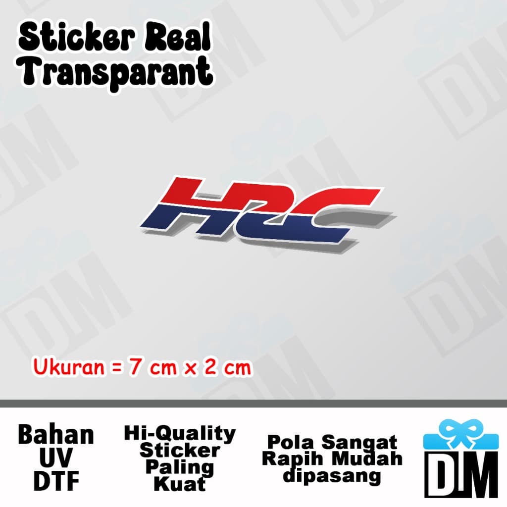 Adesivo De Marca HRC Logotipo Japonês Símbolo Ícone UV DTF Tumbler Grande Pequeno Emblema De Vidro De Precisão Motor Car