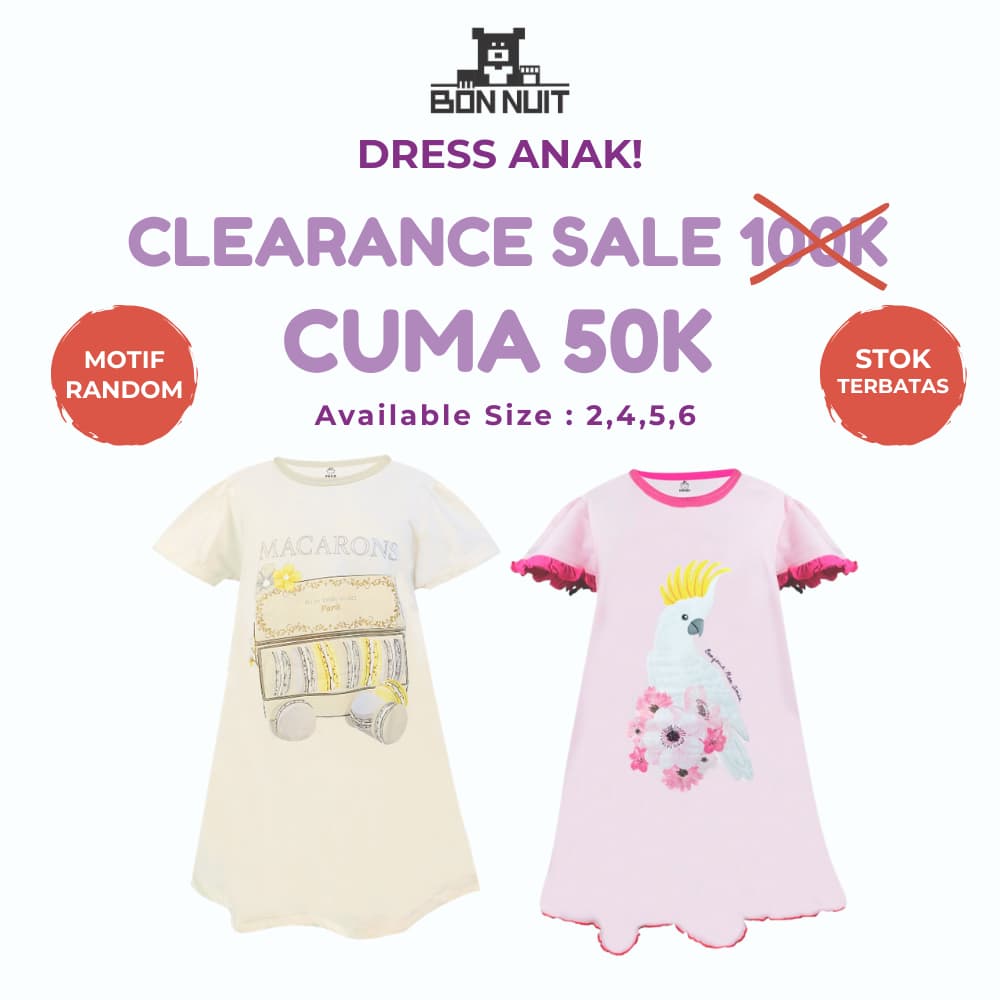 BONNUIT-Vestido Diário Para Meninas , Motivo Aleatório , Idades De 2 A 6 Anos