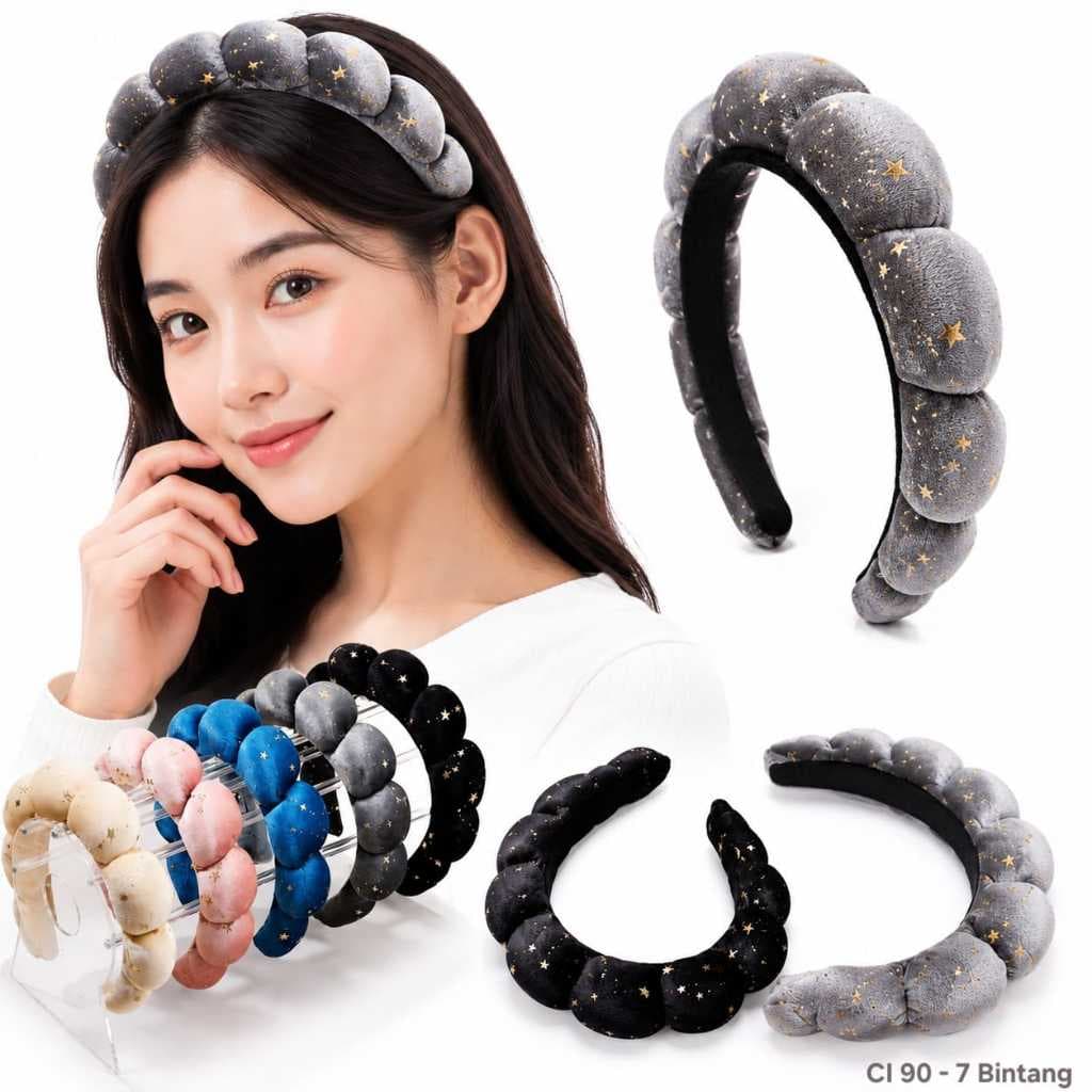FRASSER Coreano Feminino Tecido De Espuma Grossa Bandana Estrela Motivo BNDAW CI 90 7