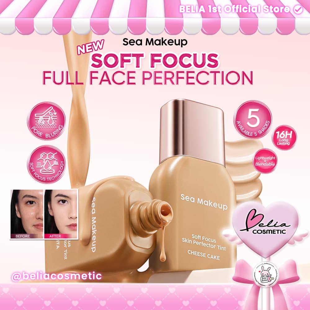 [Jovem] Sea Makeup Soft Focus Skin Perfector Tint 25ml | Corretor De Maquiagem Com Base De Almofada Colorida Para Result