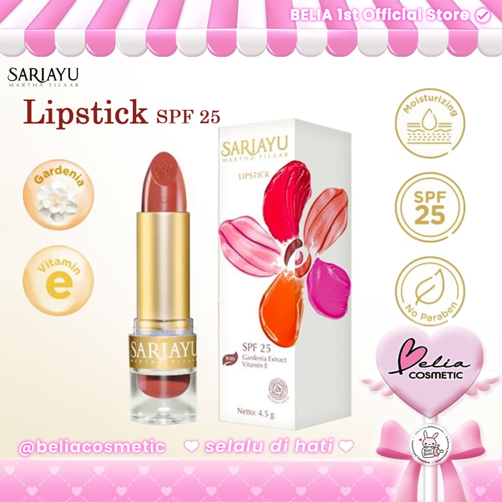 [Jovem] Sariayu Batom Ouro Com Vitamina E 4.5g | Hidratante Labial