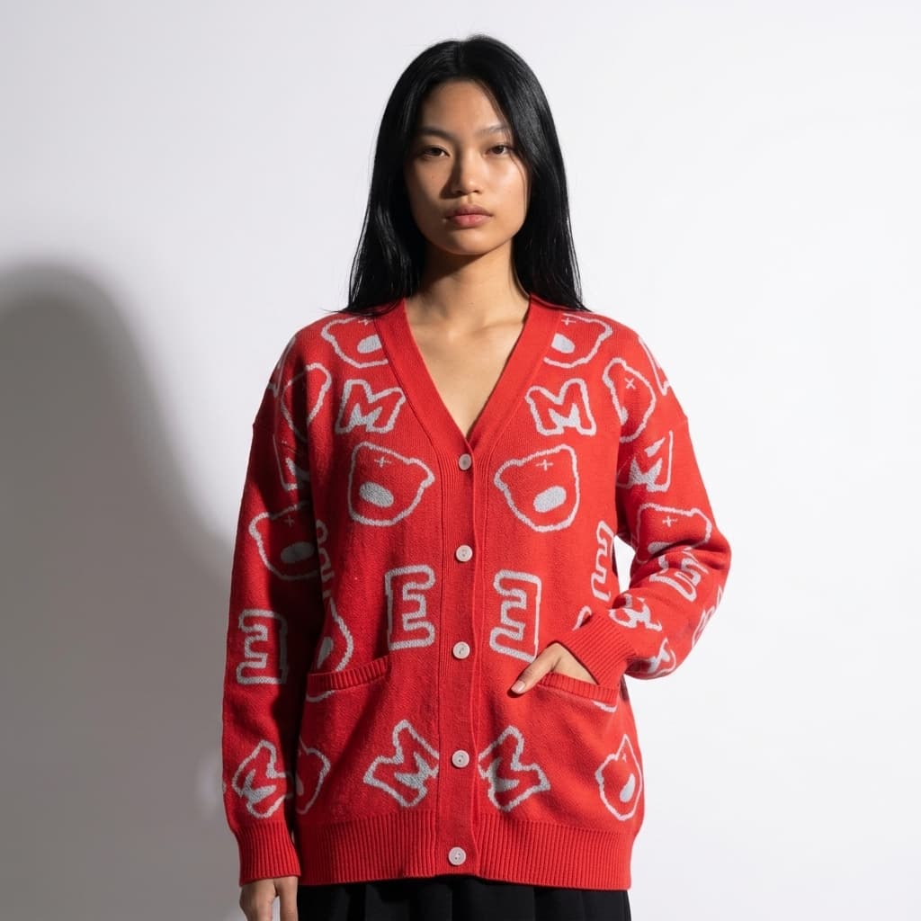Kalila Kuma Suéter Oversize Feminino Top Premium Material De Malha Computador Pollycotton Coreano Adulto