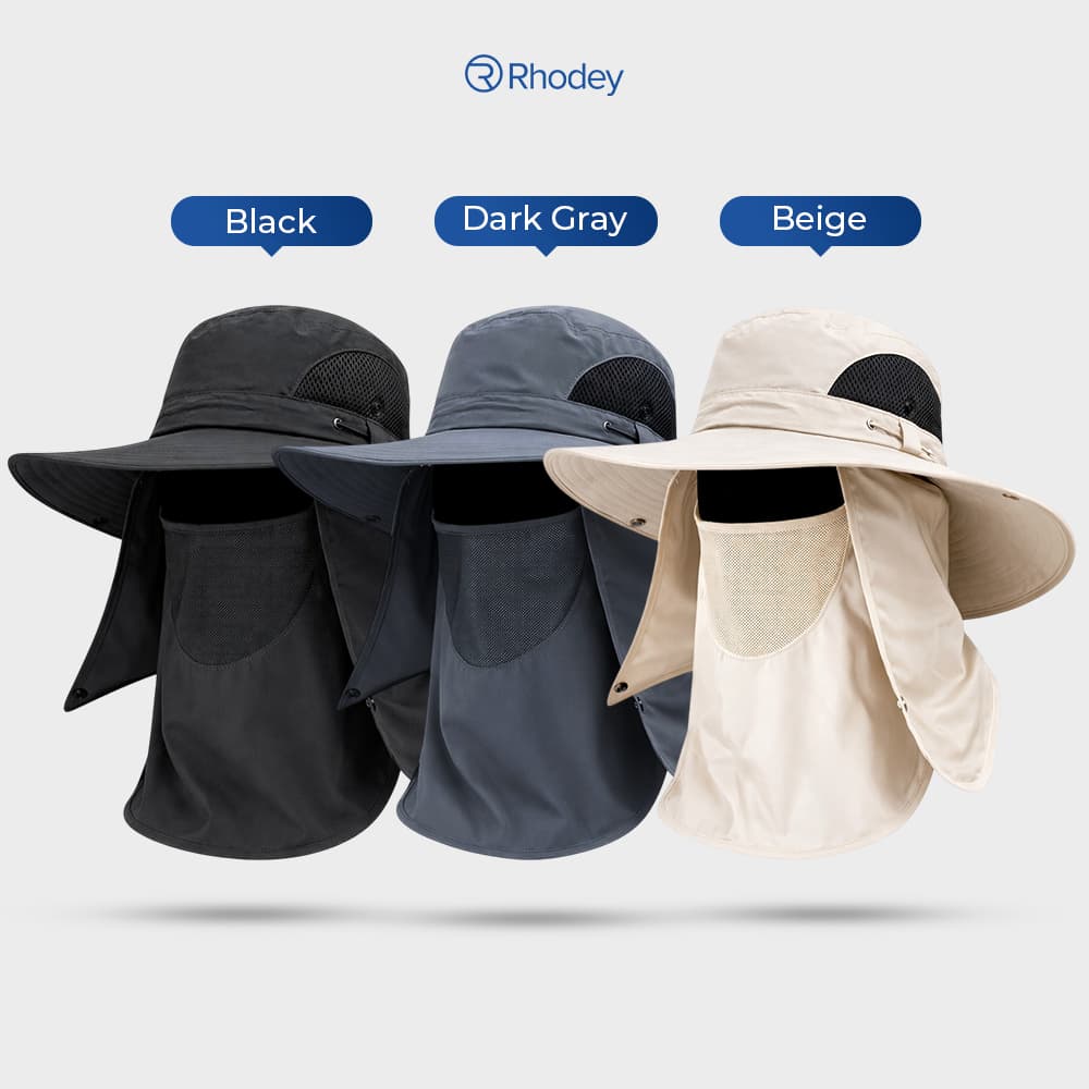 Rhodey Outdoor Jungle Chapéu Anti UV Impermeável Boonie Poliéster