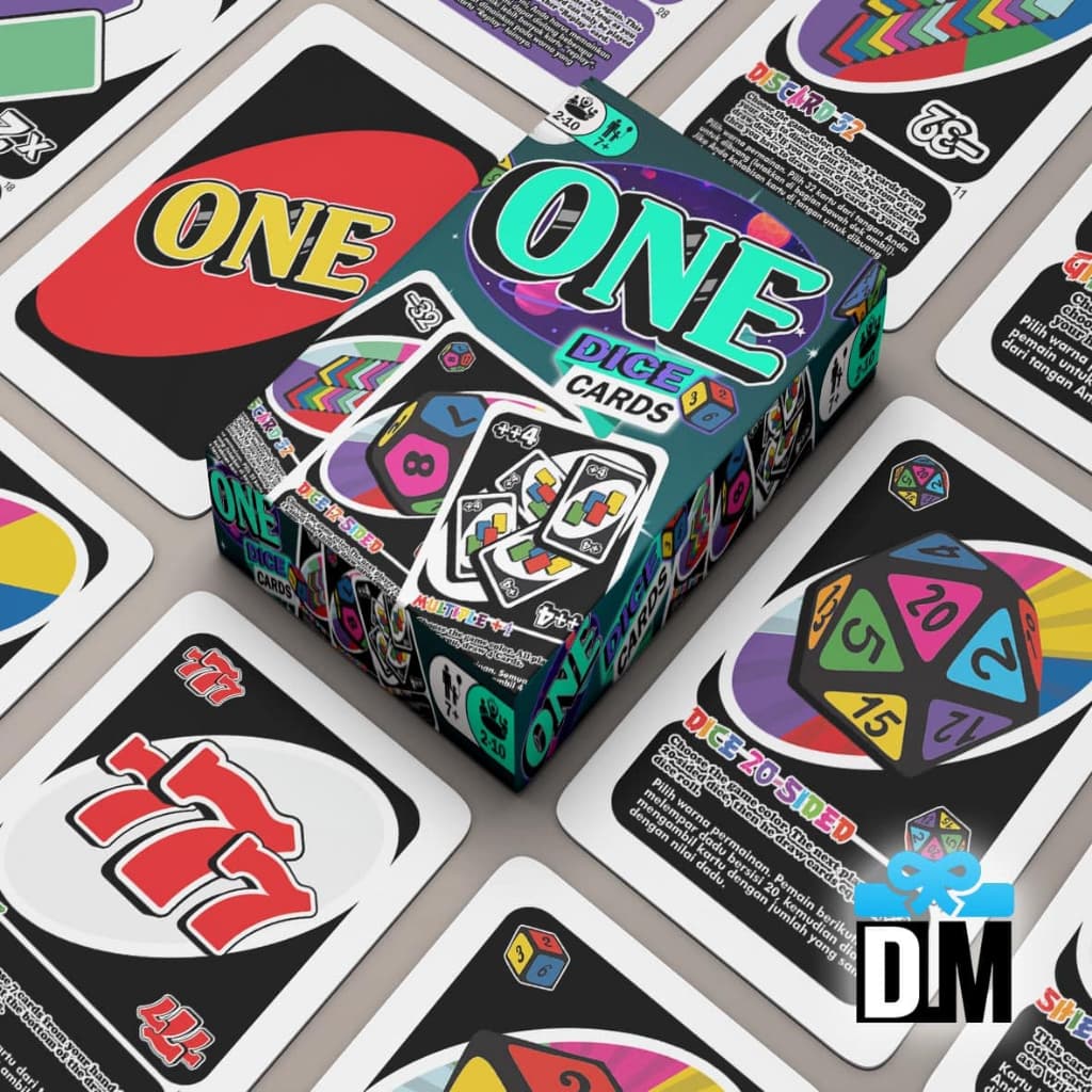 Um Cartão De Dados Brinquedo U Family Knock No . 1 ONE Dice 4 A 20 Lados + Moeda Vendida Separadamente Expansão Emociona