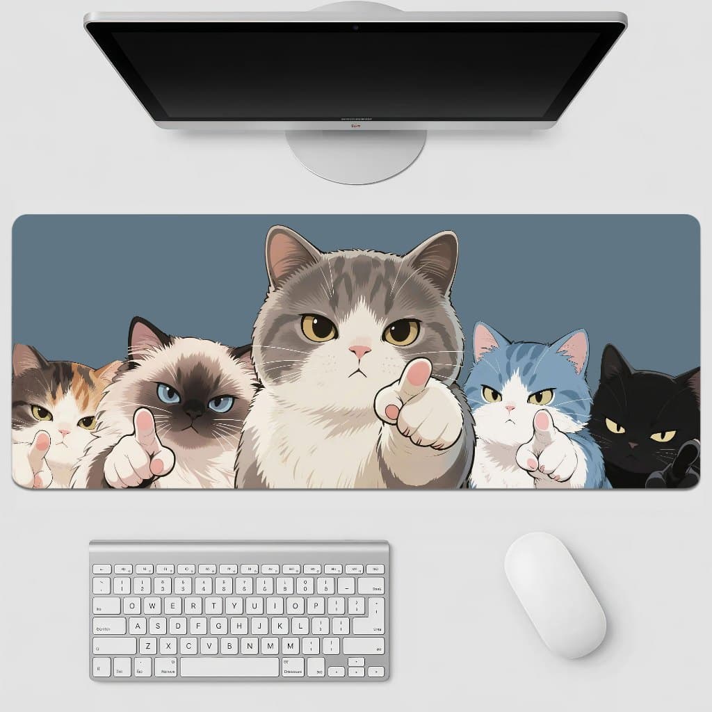 ROD 80 * 30cm Mouse Pad Anti Selip 26 * 21 CM Tapete De Mesa Grande MousePad Komputer Longo Gatos