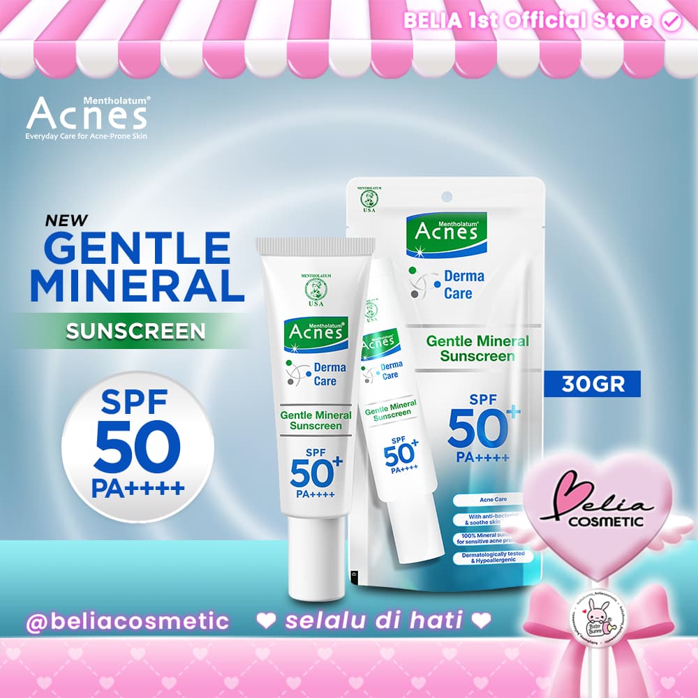 [Jovem] Protetor Solar Mineral Suave ACNES Derma Care Fps 50 + PA + + 30 gr | Físico Leve E Confortável