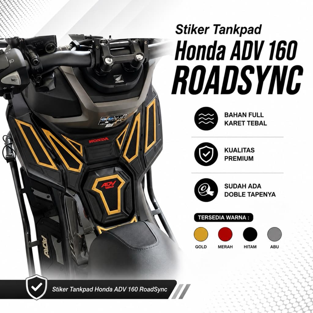 Adesivo De Borracha Honda ADV 160 RoadSynce Tankpad 2025 2026 Premium Grossa