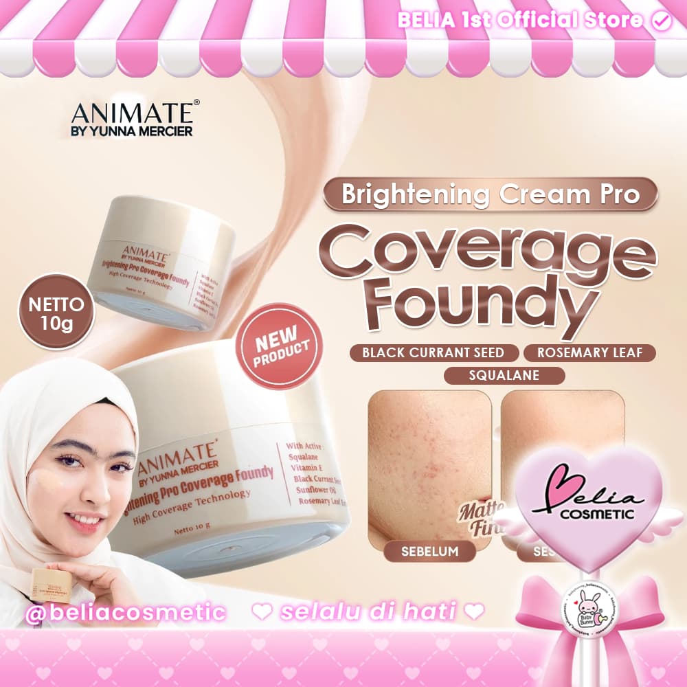[Jovem] ANIMATE Brightening Pro Coverage Foundy | Base De Alta Cobertura Fundação