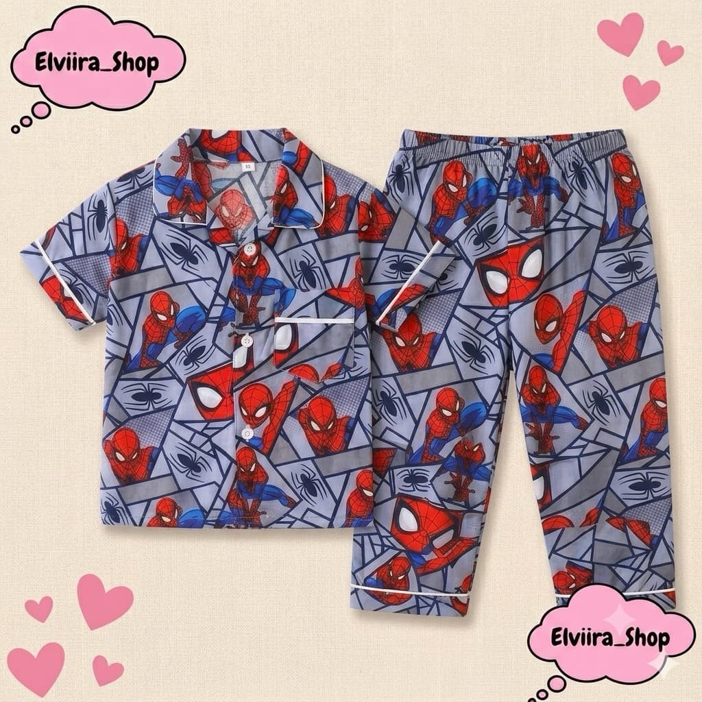 Pijama Masculino Do Homem-Aranha Para Idades De 1 A 10 Anos , Mais Recente E Viral