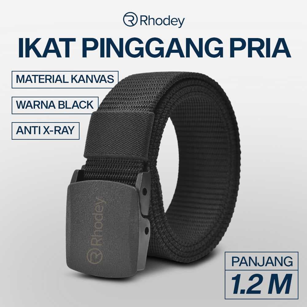 Cinto Masculino Com Fivela Automática De Plástico Anti-Raios X Rhodey