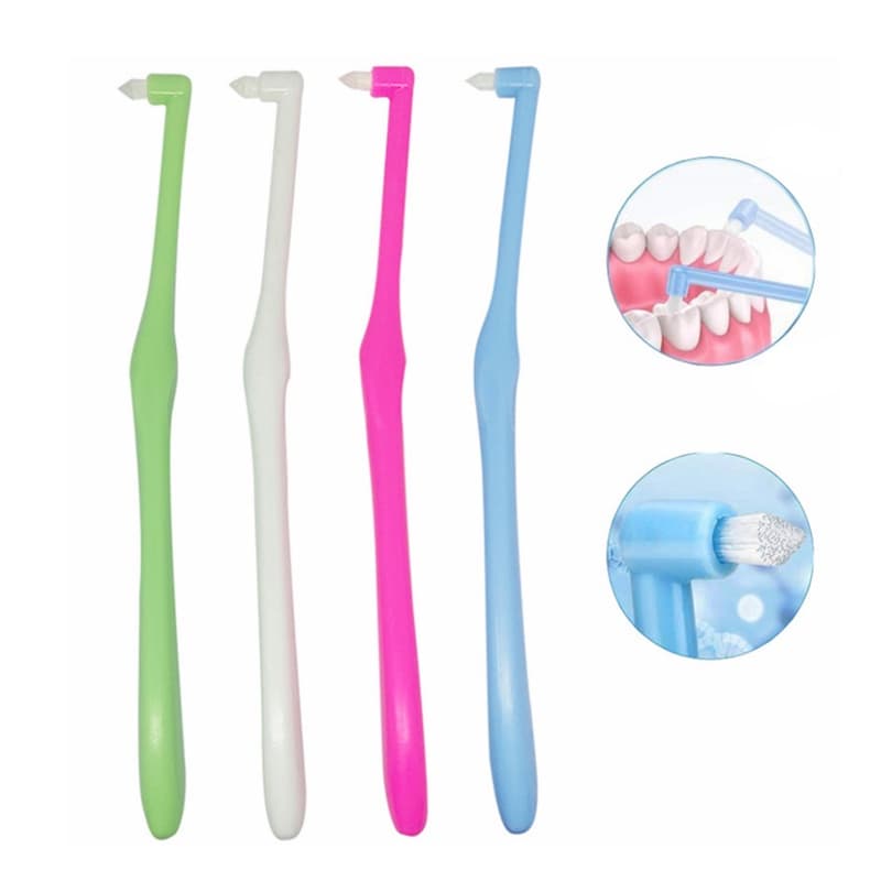 2pcs Escova Ortodôntica Oral Care Interdental Macia De Fio Dental