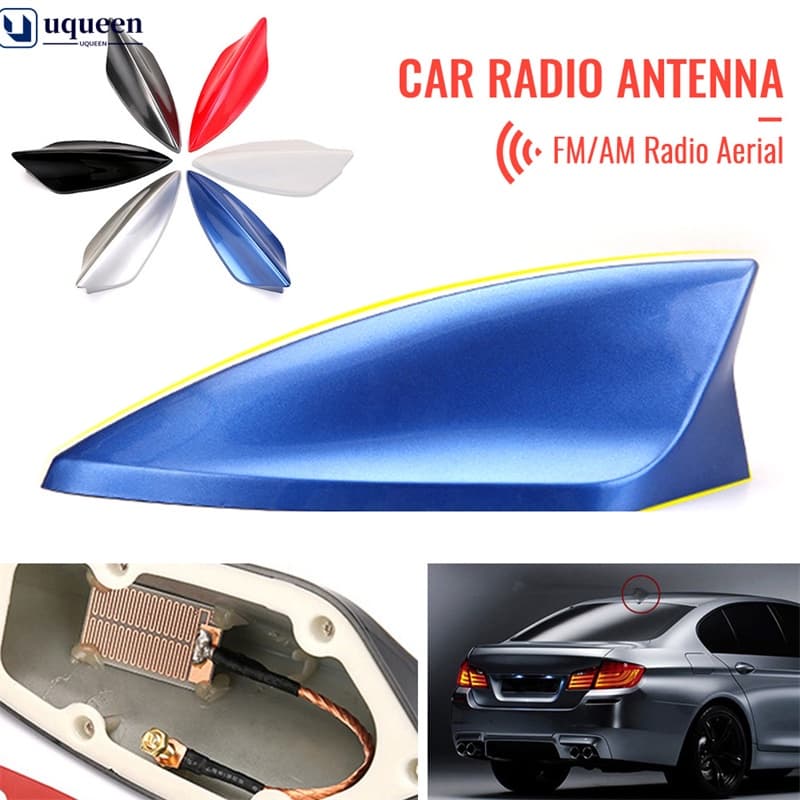 UQ Universal Car Shark Fin Antena De Sinalização De Tubarão Auto Roof FM/AM Substituição Aérea De Rádio