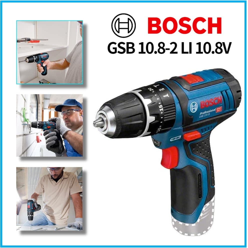 Bosch Professional GSB 10.8-2 Li 10.8V Somente Corpo Sem Fio-Ion Furadeira Combinada De 2 Velocidades Em Caixa