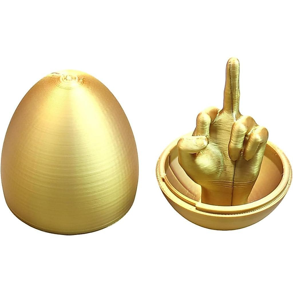 Ovo de Páscoa Impresso em 3D com Brinquedo de Dedo do Meio - Presentes Engraçados para Adultos, Enchimentos para Cestas