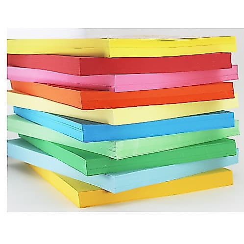 Papel colorido A4 120g Papel de impressão colorido Papel a4 colorido grosso 100 folhas Papel colorido Rosa Vermelho Pape