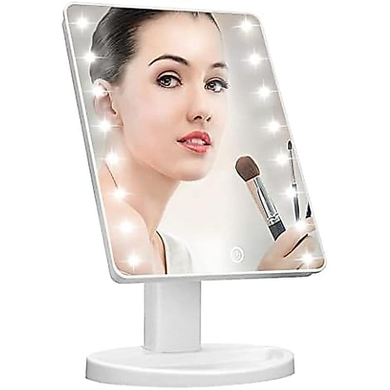 Espelho De Maquiagem Iluminado KOOKIN 16 Luzes Led Rotação De 180 Graus Tela Sensível Ao Toque Espelhos De Mesa Com Bril