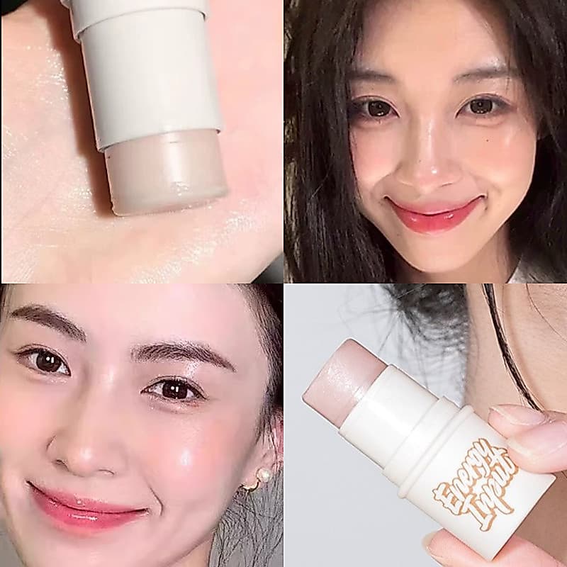 Lyshu brilho de água vara Blush vara invisível poro primer coreano brilho de água pele clara primer Natural alto brilho
