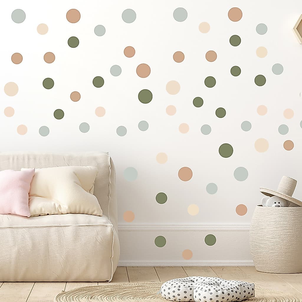 Adesivos de parede dos desenhos animados ponto colorido auto-adesivo adesivos de parede simples bonito adesivos de pared