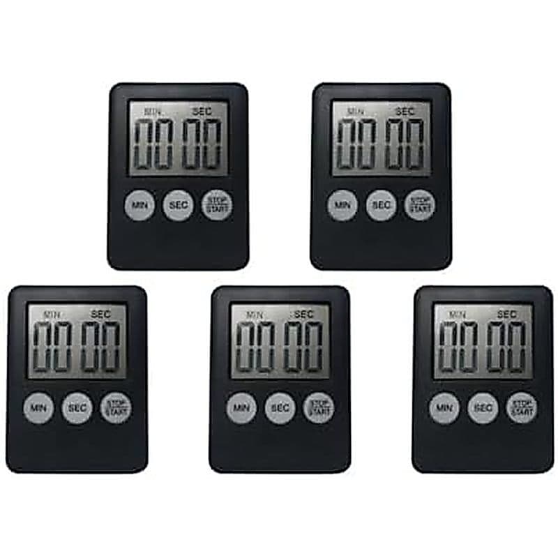 Mini Cronômetro Com Temporizador Digital | Ferramenta Multifuncional De Cronometragem De Cozinha (2 Unidades)