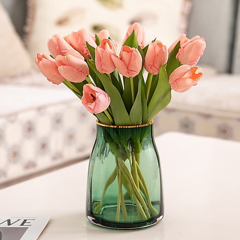 Flores Artificiais com Toque Hidratado, Tulipas, Acessórios para Fotografia, Decoração de, Flores Falsas HT2K