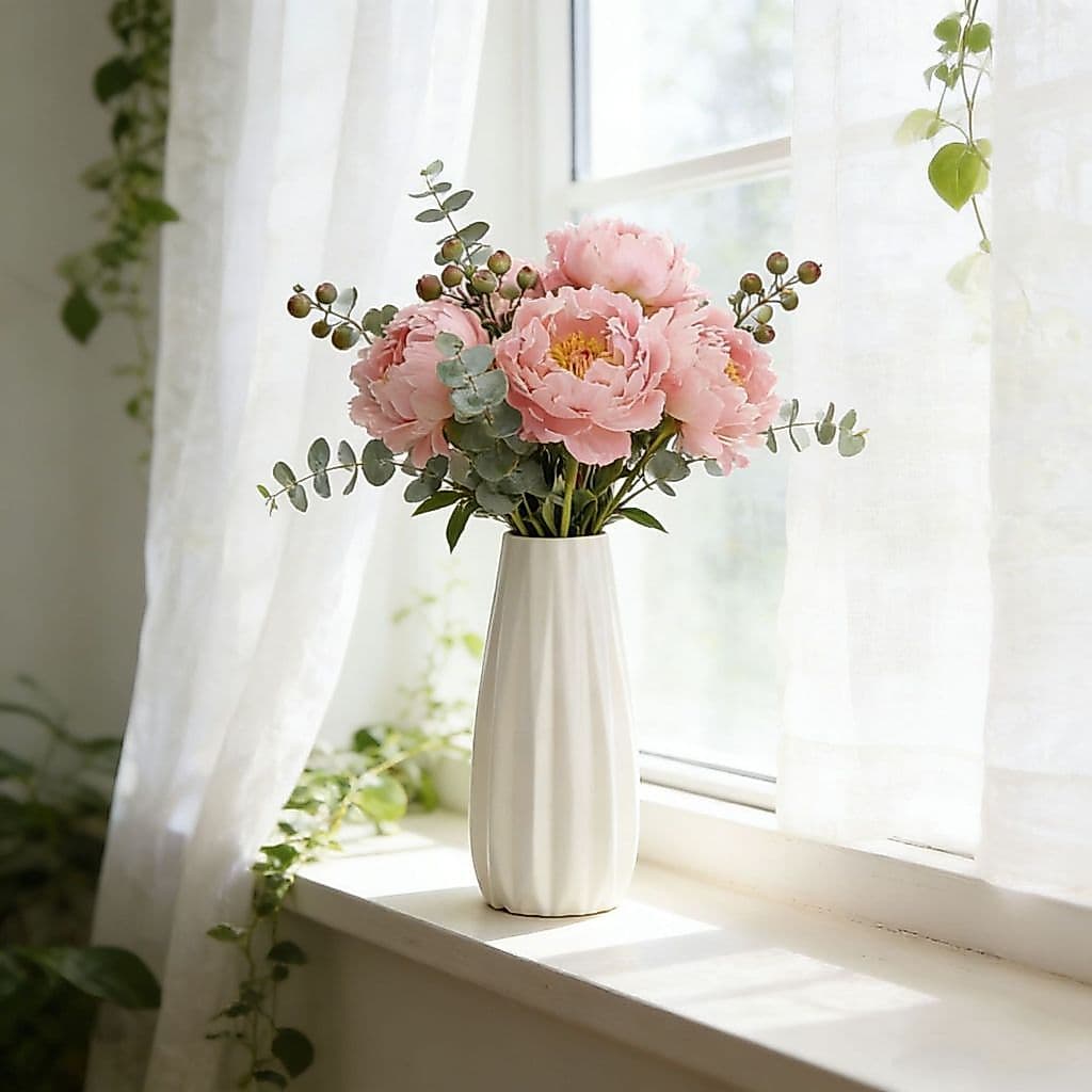 Novo estilo chinês resistente a choques flor seca flor falsa torção barra garrafa vaso de plástico francês luz luxo High