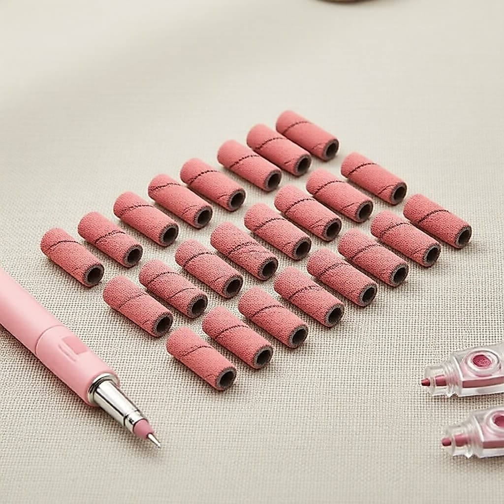 Brocas para Lixa Elétrica de Unhas 50 unid. 80/150 Granulação Mini Mangas de Lixa para Bordas de Cutículas Removedor
