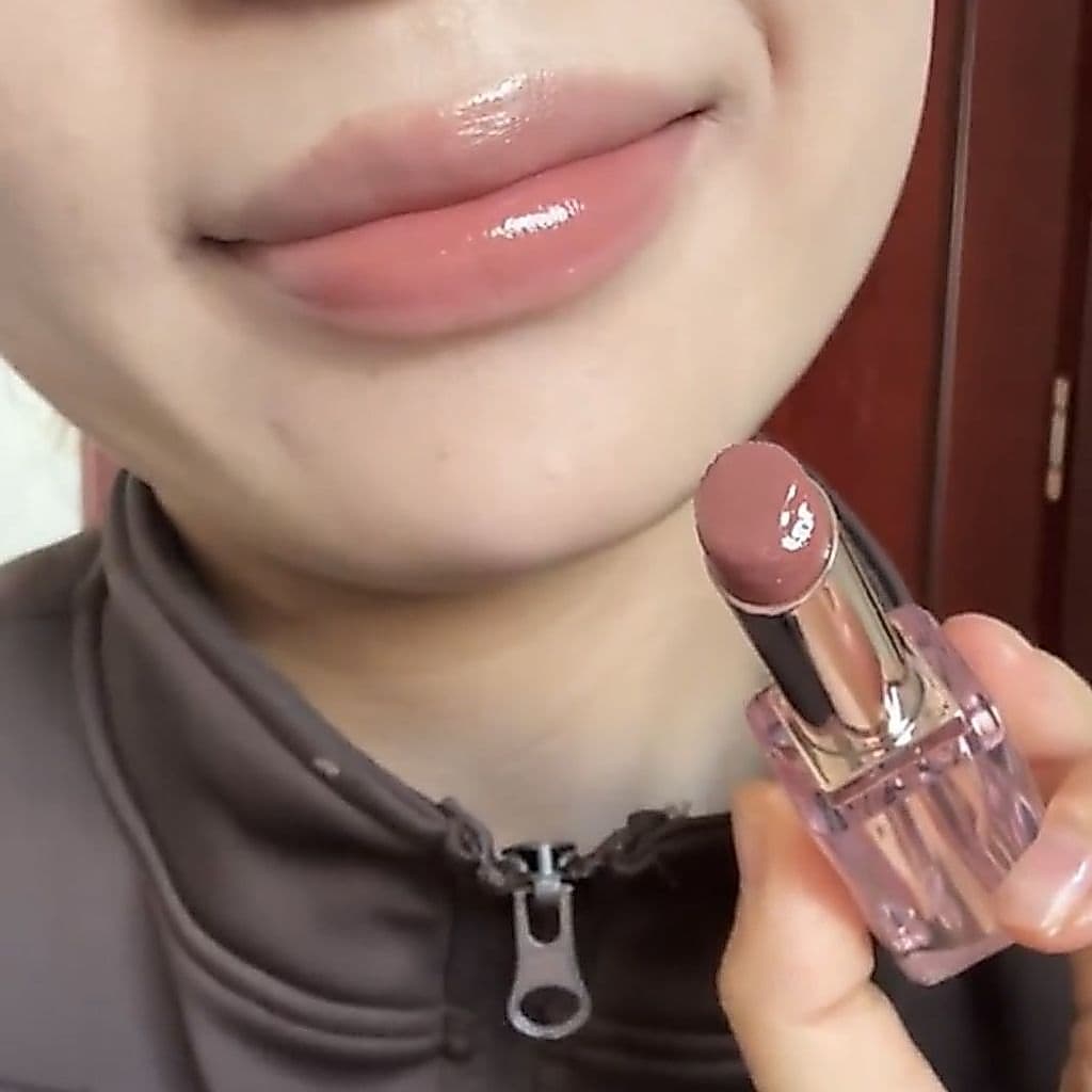 Batom Nude/Pseudo diário-Face/adequado para batom de maquiagem leve/esmalte labial água brilhante/batom antiaderente à p
